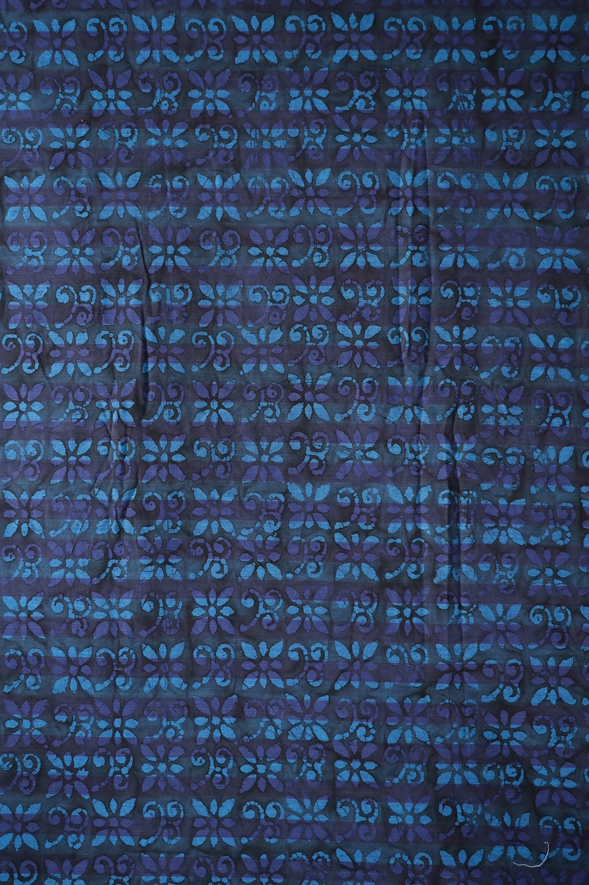 doeraa Prints Black And Blue Traditional Pattern Batik Handblock Organic Cotton Fabric