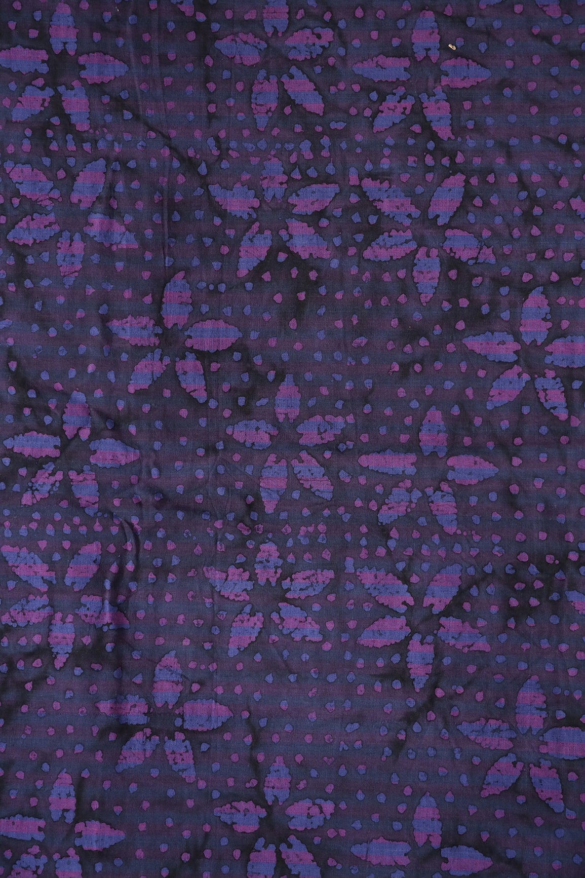 doeraa Prints Black And Pink Floral Pattern Batik Handblock Organic Cotton Fabric