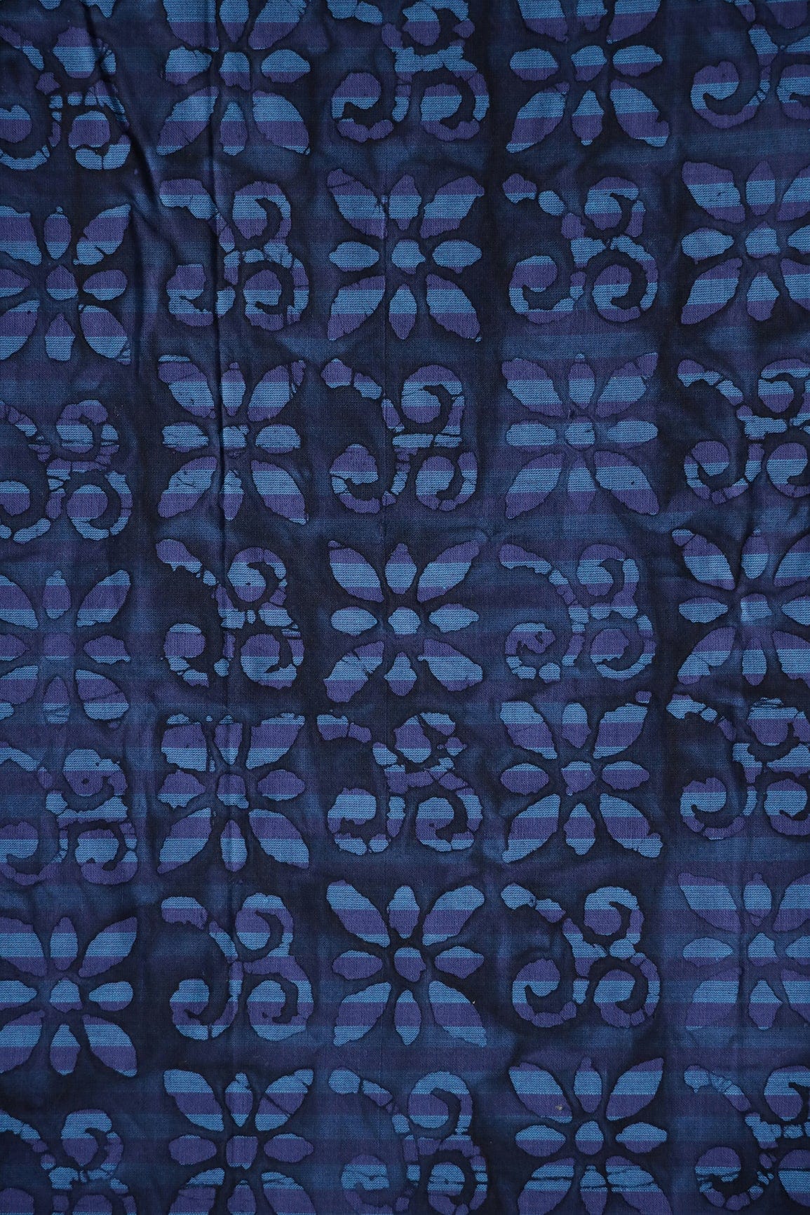 doeraa Prints Blue And Purple Traditional Pattern Batik Handblock Organic Cotton Fabric