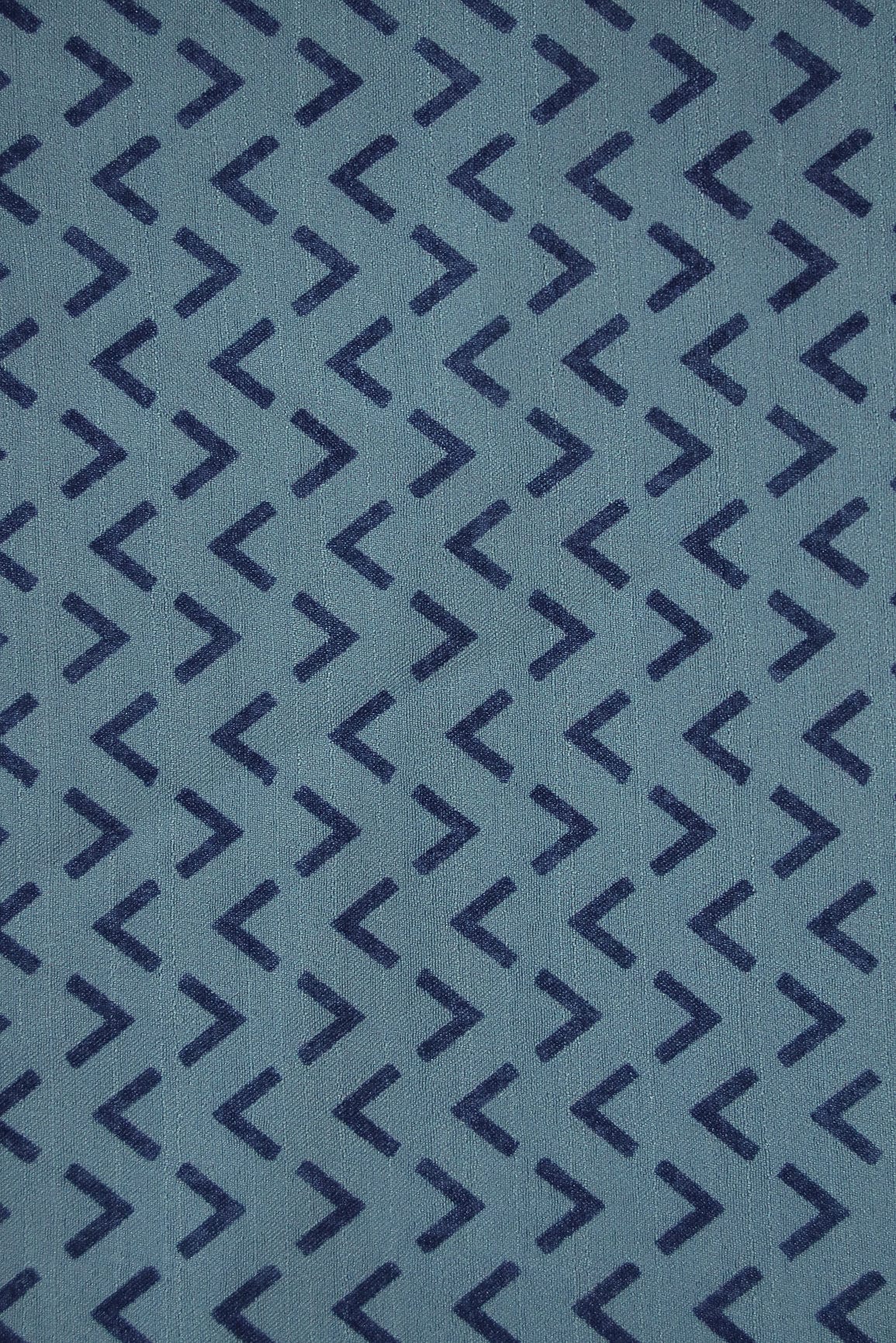 doeraa Prints Blue Arrow Digital Print on Tussar Satin Fabric