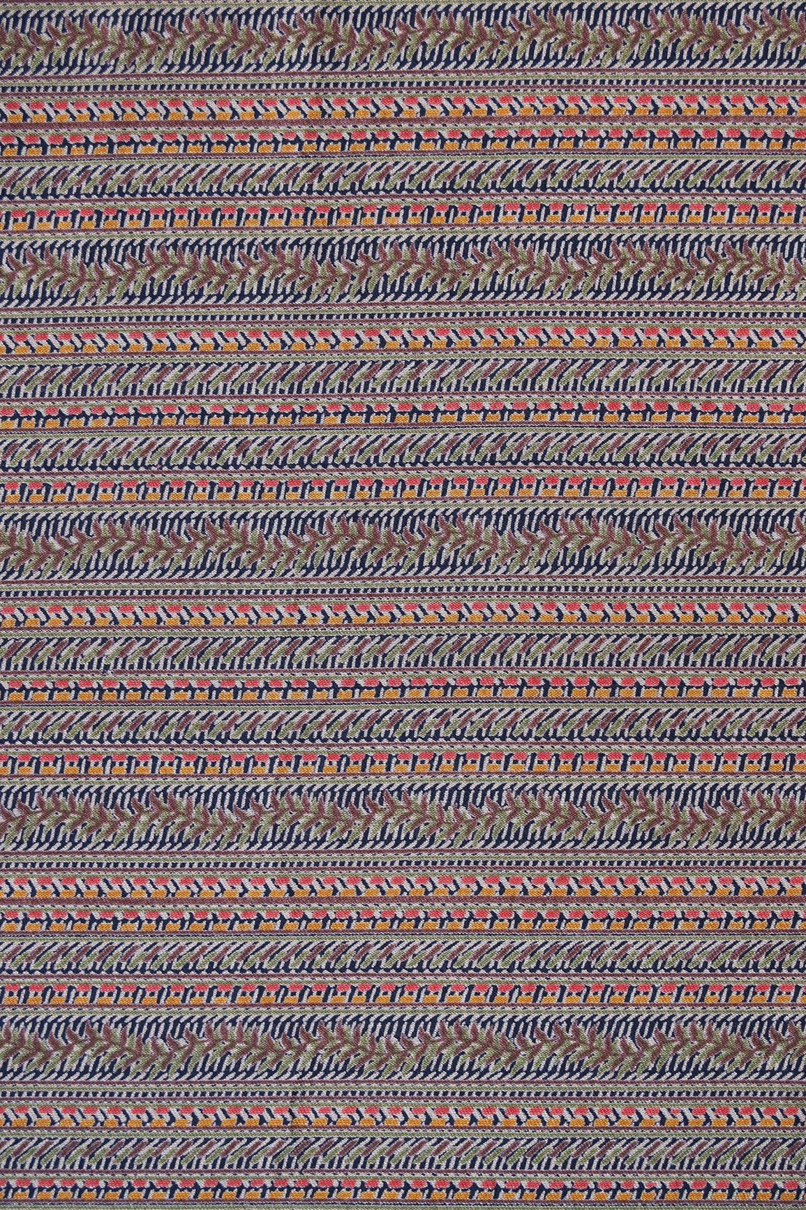 doeraa Prints Multi Color Geometric Pattern Screen Print Chanderi Silk Fabric