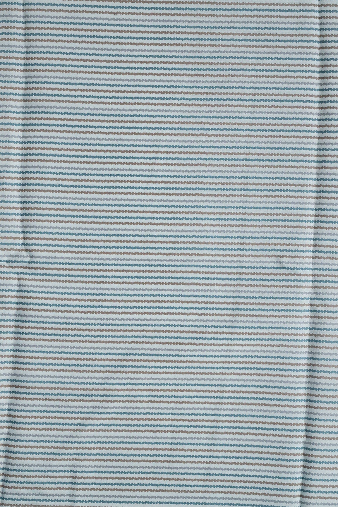 doeraa Prints Pastel Blue And Brown Stripes Print On Pure Chanderi Silk Fabric