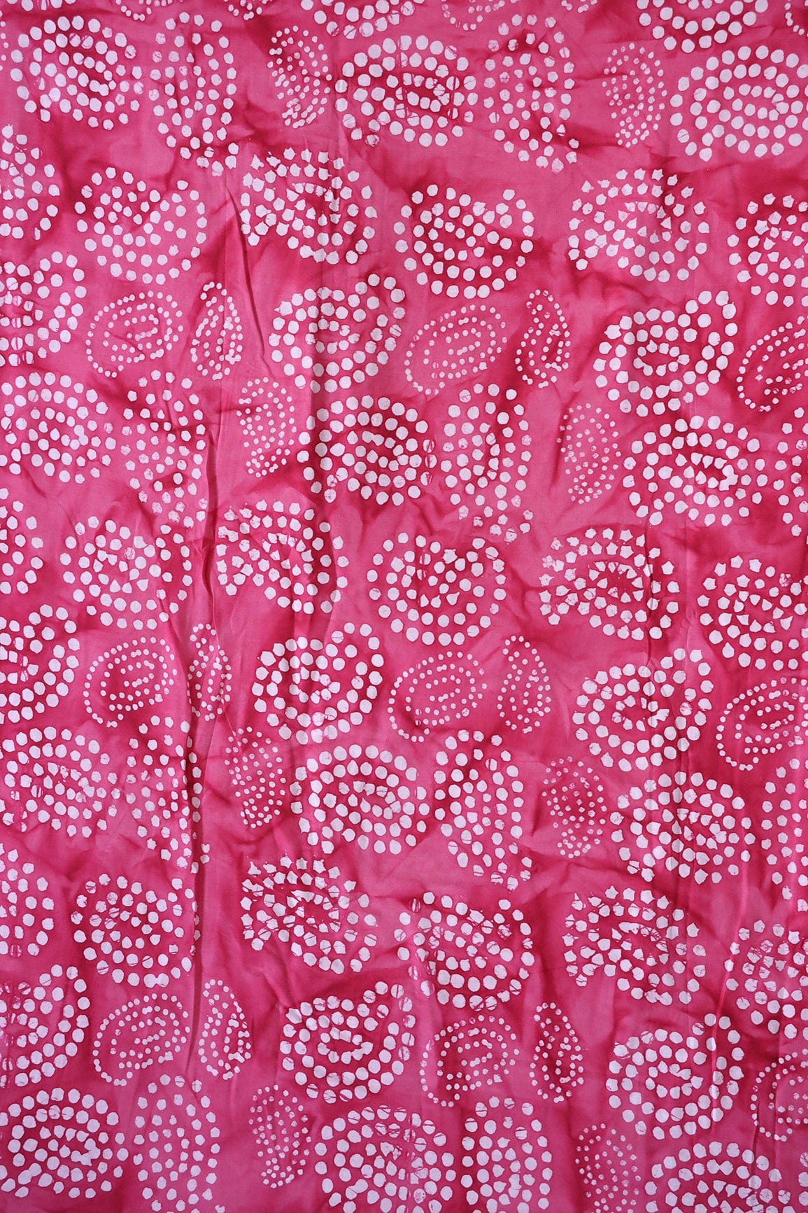 doeraa Prints White And Dark Pink Paisley Pattern Batik Handblock Organic Cotton Fabric