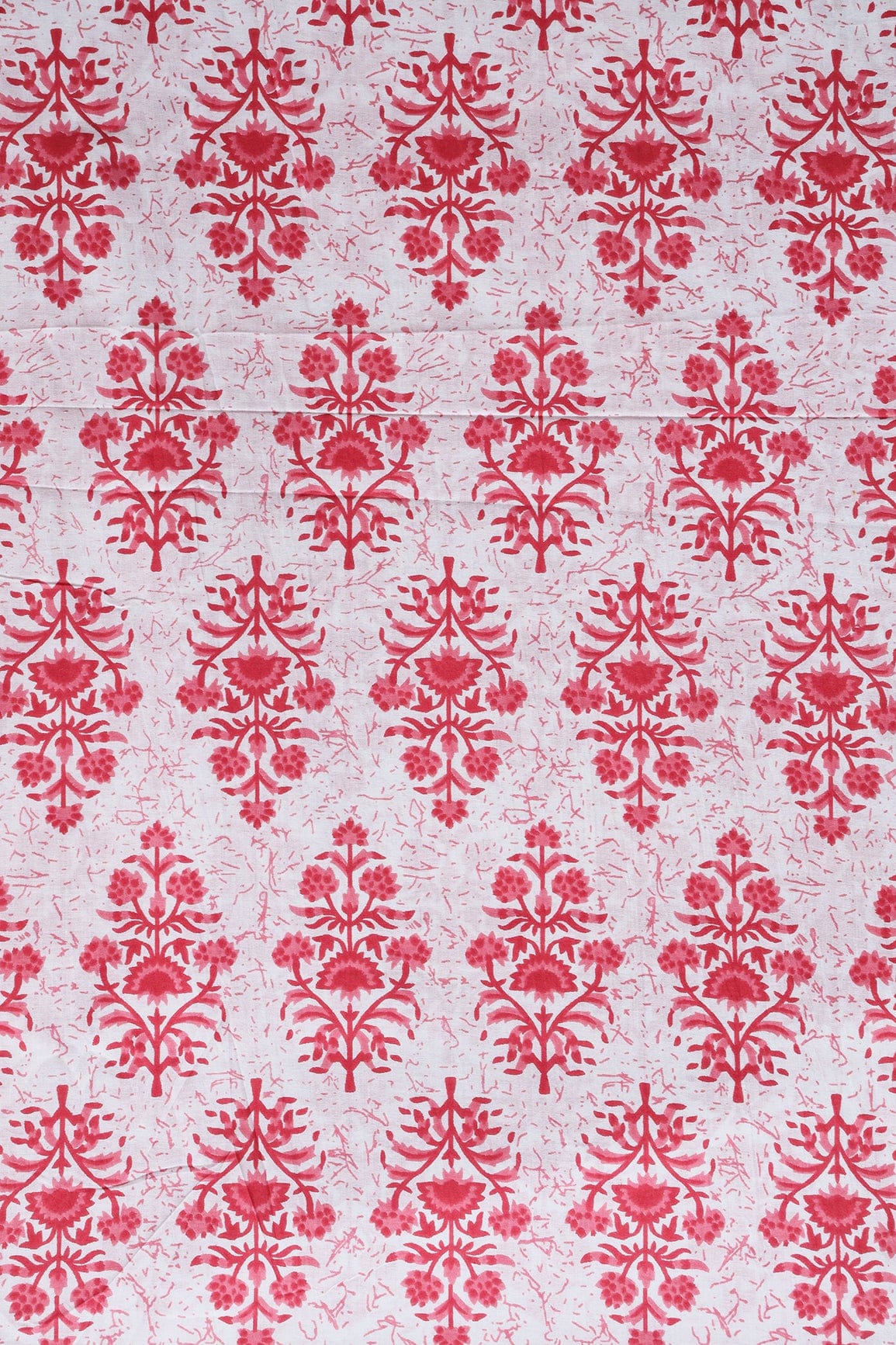 doeraa Prints White And Pink Floral Print On Pure Mul Cotton Fabric