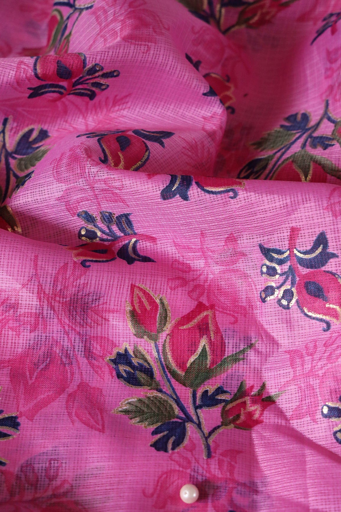 doeraa Saree Sets Dark Pink And Navy Blue Saree set (2 Piece)