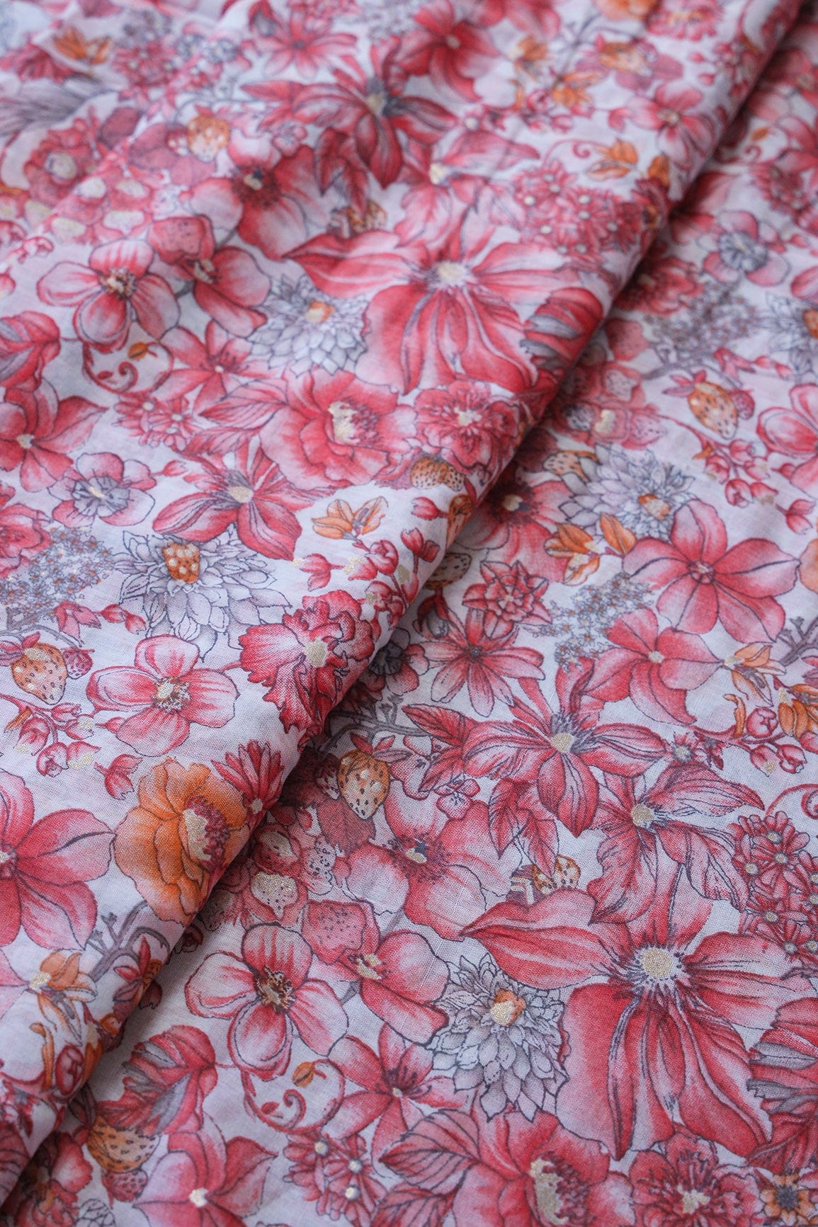 doeraa SUIT SETS Light Pink And White Pure Mul Cotton Unstitched Suit Set (2 Piece)