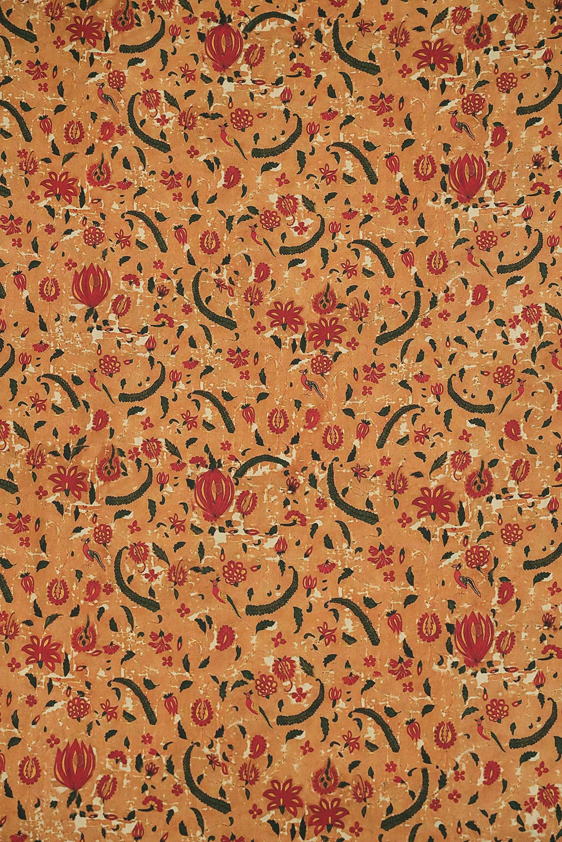 Vibrant Colour Floral Digital Print on Satin Fabric - doeraa